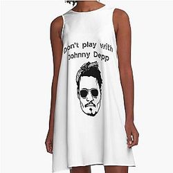 Johnny Depp wins trial A-Line Dress