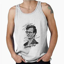 Johnny Depp Abstract Sketch Art Tank Top