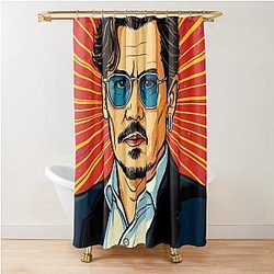 Johnny Depp Iconic Hollywood Actor Merch Shower Curtain