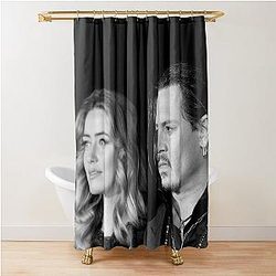 Johnny Depp and Amber Heard Shower Curtain