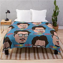 Johnny Depp Illustration Blanket