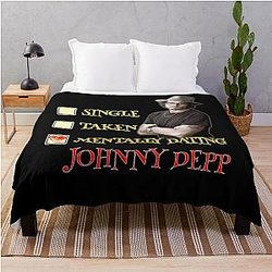 Johnny Depp - Mentally Dating Throw Blanket
