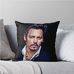Johnny Depp 8K Throw Pillow