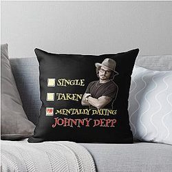 Johnny Depp Mentally Dating Throw Pillow