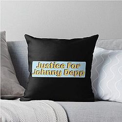 Justice for Johnny Depp Throw Pillow