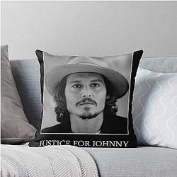 Justice for Johnny Depp Throw Pillow