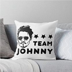 Team Johnny Depp Throw Pillow