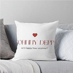Johnny Depp Team Justice for Johnny Depp Throw Pillow