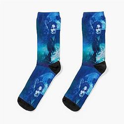 Justice for Johnny Depp Design Featuring wolf and Full Moon Socks
