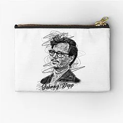 Johnny Depp Abstract Sketch Art Zipper Pouch