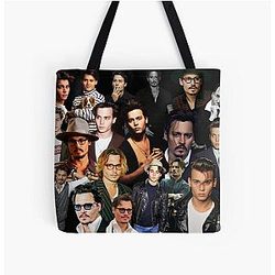 Johnny Depp Collage All Over Print Tote Bag