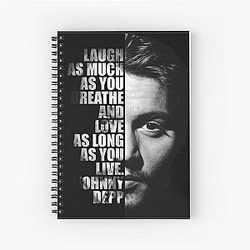 Johnny Depp Text Spiral Notebook