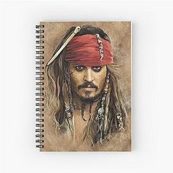Jack Sparrow Johnny Depp by Sam Ohana Notebook