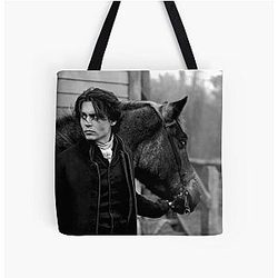 Johnny Depp Horse All Over Print Tote Bag