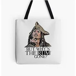 Johnny Depp Pirates The Caribbean Tote Bag