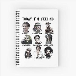 Johnny Depp Funny Spiral Notebook