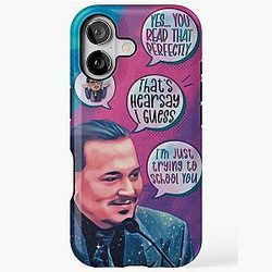 Johnny Depp Hearsay funny trial meme iPhone Tough Case