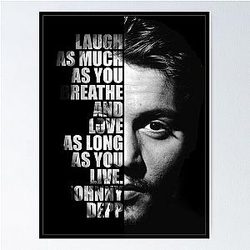 Johnny Depp Portrait Poster