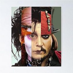 Faces Johnny Depp Poster