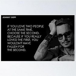 Johnny Depp with Black and White Art - Justice for Johnny Depp
