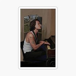 Johnny Depp Piano Sticker