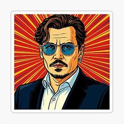 Johnny Depp Iconic Hollywood Actor Merch Sticker