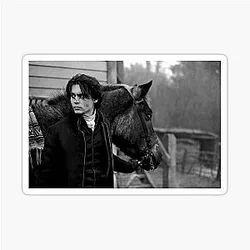 Johnny Depp with Horse Sticker