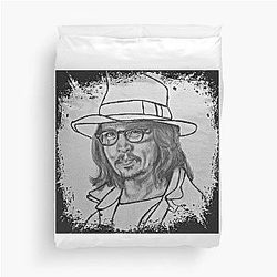 Johnny Depp Drawing Duvet Cover