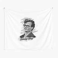 Johnny Depp Abstract Sketch Art Tapestry
