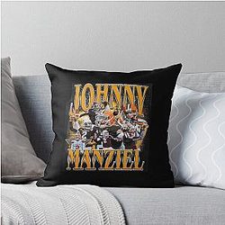 Johnny Manziel Retro Bootleg Throw Pillow