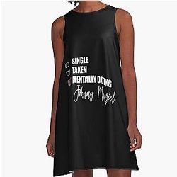 Mentally Dating Johnny Manziel A Line Dress