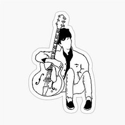 Young 80s Johnny Marr Sticker