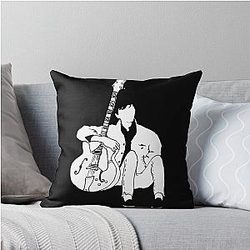 Young 80s Johnny Marr Throw Pillow