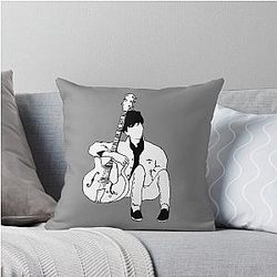 Young 80s Johnny Marr Throw Pillow