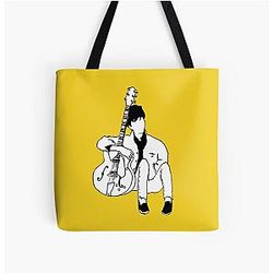 Young 80s Johnny Marr Yellow All Over Print Tote Bag