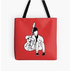 Young 80s Johnny Marr (Red) Print Tote Bag
