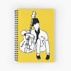 Young Johnny Marr 80s Yellow Spiral Notebook
