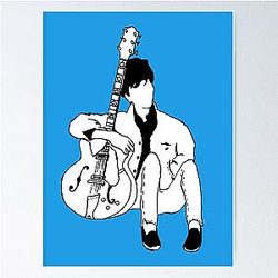 Young Johnny Marr (Blue) Poster