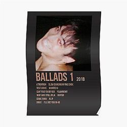 Joji Posters - Joji ‘Ballads 1’ Tracklist Poster RB3006
