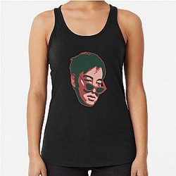 Joji Tank Tops - Joji Glasses Drawing Racerback Tank Top RB3006