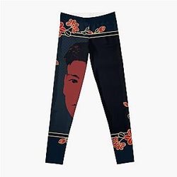 Joji Leggings - Joji Red Floral Portrait Leggings RB3006