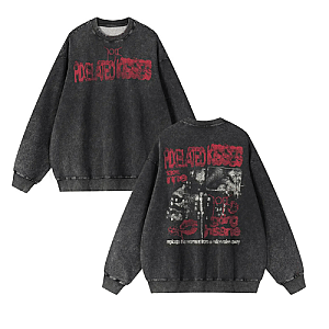 PIXELATED KISSES Inspired DTNK0204 Washed  Joji Sweatshirts