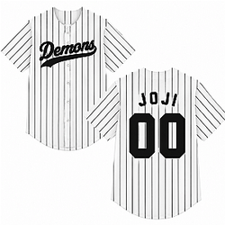 [Special Design] Joji Demons 00 Black and White DTNK2207 Joji Baseball Jersey