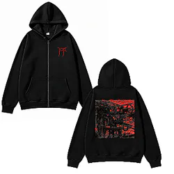 Featuring A Graphic DTNK0910 Zipped Joji Hoodies