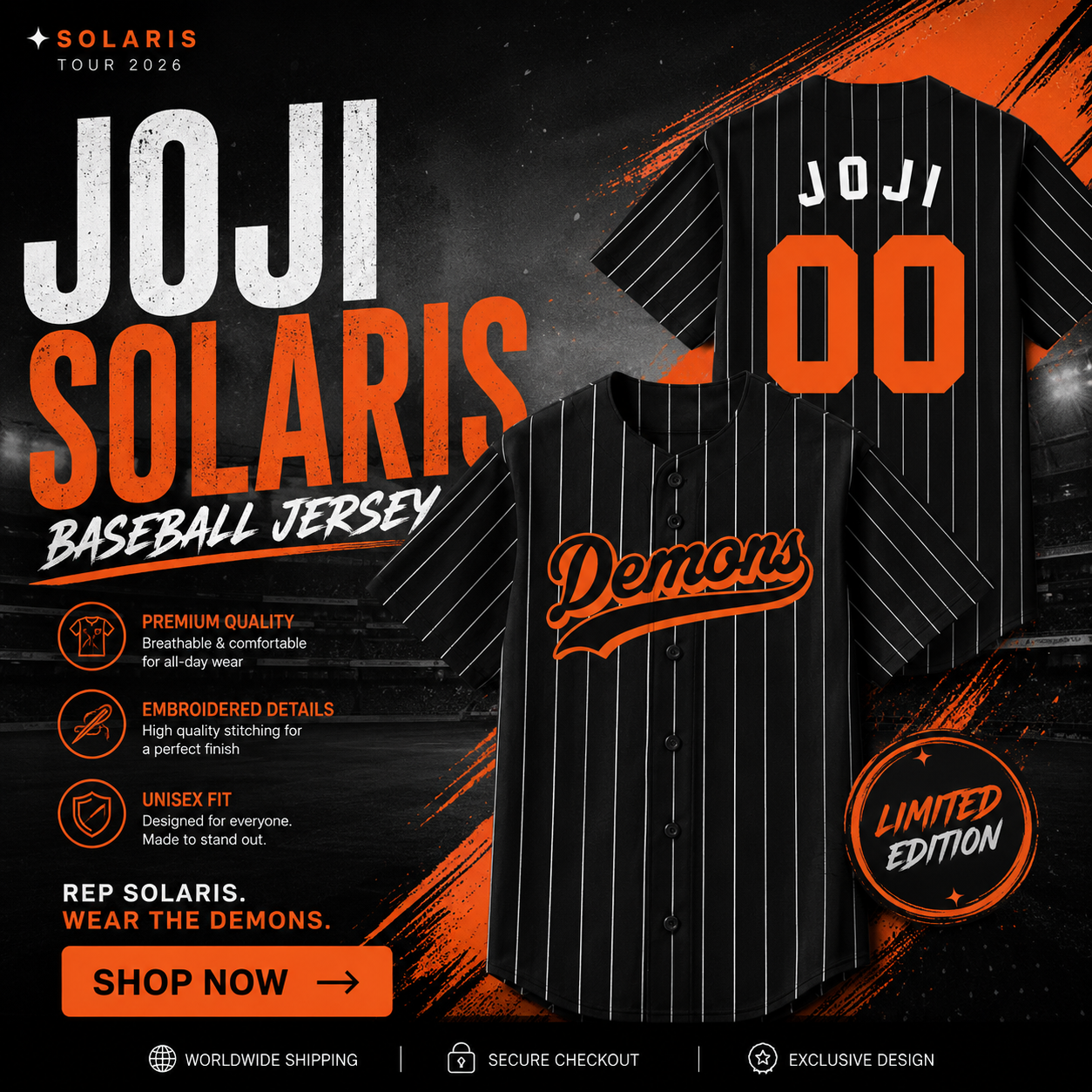 [HOT] Joji Demons 00 Baseball Jersey