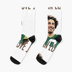 10 Jordan Love Green Bay Socks