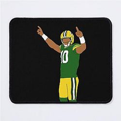Jordan Love Touchdown Celebration at Lambeau Mouse Pad