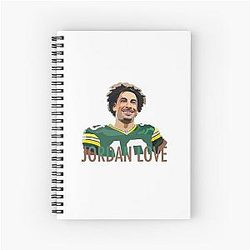 10 Jordan Love Green Bay Spiral Notebook