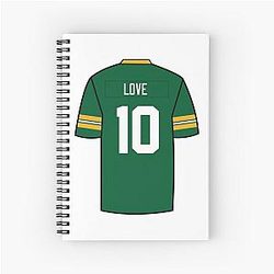 Jordan Love Jersey Notebook