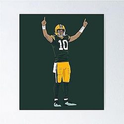 Jordan Love Celebrating Poster